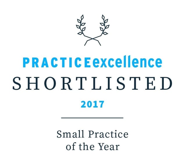small practice of the year 2017 award; practice excellence; practice excellence shortlisted