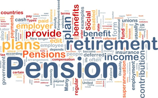 Pension background concept